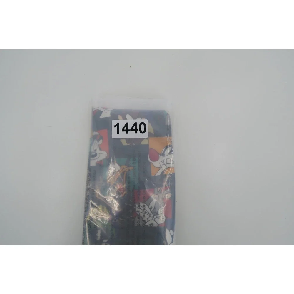 1998 Looney Tunes Characters Black Polyester Necktie Men's Fun Novelty